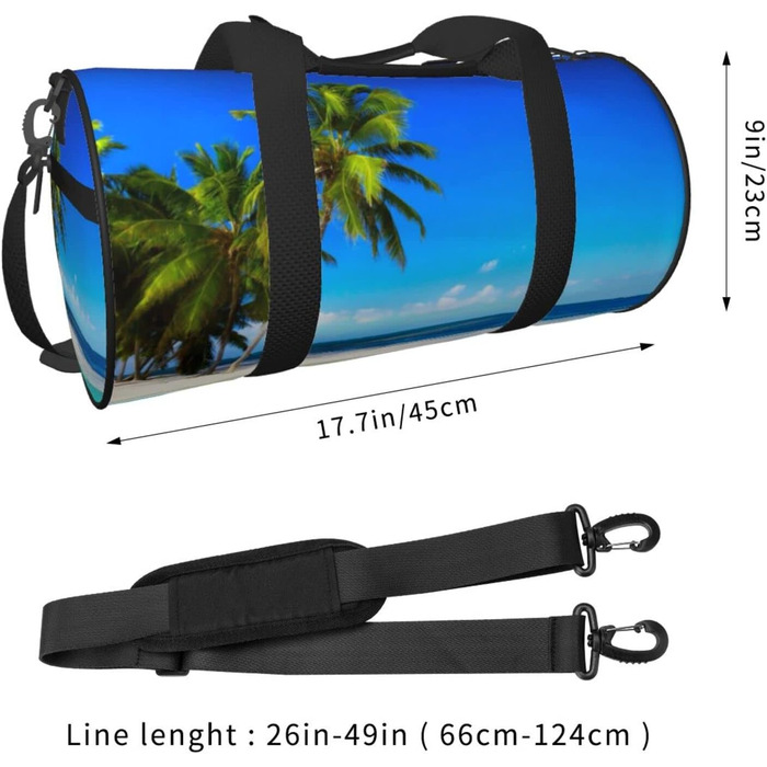 Біла Тигриця Містка дорожня сумка для подорожей, легка та довговічна, ідеальний подарунок для походів, відпустки, ділових поїздок та іншого. Дизайн пальми та чисте море, універсальний розмір.