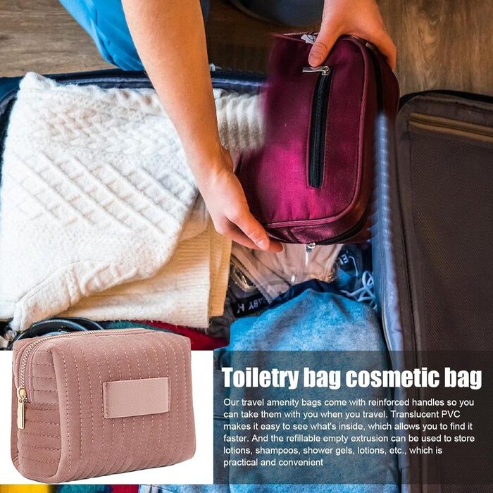 Косметичка на блискавці, дорожня косметичка, непроникна косметичка, туалетні приналежності, велика місткість, косметичка на блиска