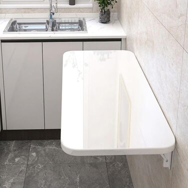 Складаний невидимий обідній стіл, плаваючий комп&39ютерний стіл, складна настінна перукарня, тумба під туалетний столик (60 * 30 * 1,6 см - білий)