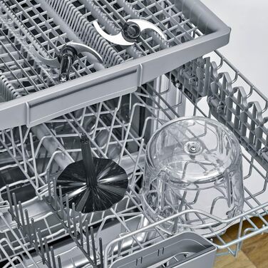 Акумуляторний універсальний подрібнювач, мультишредер для грубого та дрібного подрібнення, подрібнювач з широким набором аксесуарів, нержавіюча сталь чорного матового/матова, KM 3866