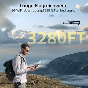 Дрон CHUBORY X10 PRO з камерою для дорослих 4K UHD, час польоту 90 хвилин, дальність керування 1000 метрів, автоматичне повернення