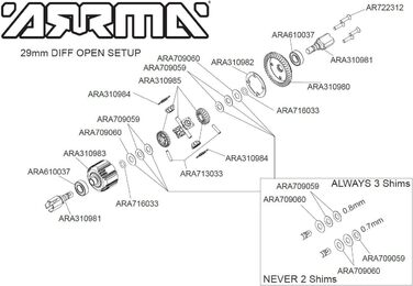 Комплект диференціалів Aktiv F/R, GP4 5мм 10 тисяч