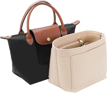 Вставка-органайзер для сумочки Longchamp з довгою ручкою, вставки-органайзери S-bag, сумочка (велика, бежева), XK-KS10-Beige-L1 La