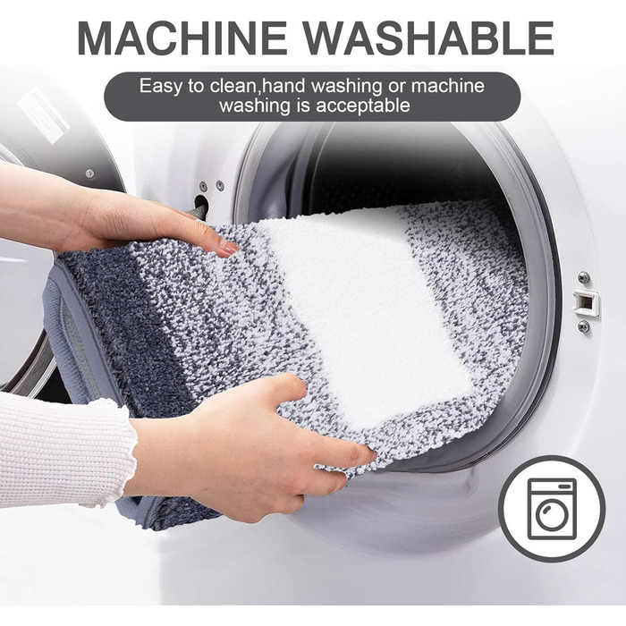 М&39які великі килимки для ванної 80 x 120 см, килимок для ванної, нековзний, водопоглинаючий килимок для душу та ванни, можна прати в пральній машині, темно-сірий 80 x 120 см