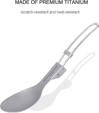 Безмежна подорож Титанова складна ложка Набір виделок Spork Посуд для кемпінгу на відкритому повітрі Титанові столові прибори Ланч