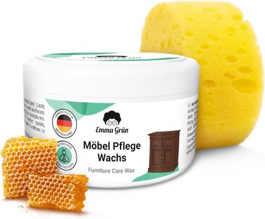 Безбарвний для полірування меблів 500 мл З БДЖОЛИНИМ ВОСКОМ - Меблевий віск безбарвний для догляду за меблями Водостійкий - Антикв