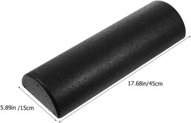 Напівкруглий масажний ролик для йоги, легкий, портативний, м&39який, стабільний за розміром, для пілатесу, балансу, розслаблення м&39язів, фітнес-аксесуар для домашнього використання, для спини, плечей, шиї та ніг (півколо 45 см, 2 шт.)