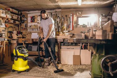 Пилосос для сухого та вологого прибирання Krcher WD 5 P V-25/5/22, вкл. розетку, плоский гофрований фільтр, запатентована фільтрув