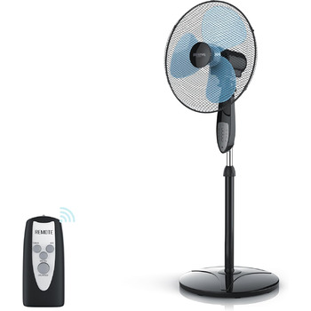 П'єдестальний вентилятор з пультом дистанційного керування П'єдестальний вентилятор - Регульована по висоті підставка - Регульован
