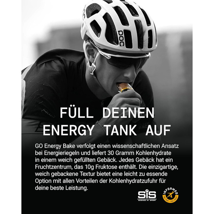 Енергетичні батончики Science in Sport GO Energy Bakes 50 г, 12 шт., лимон - смачні вуглеводні батончики з 30 г вуглеводів, постачальники енергії для силових тренувань