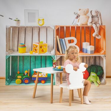 Дитячий стіл, дерев&39яний стіл для дитячої кімнати 50 x 60 x 47 см, подарунок для дітей віком 2, 3, 4, 5, 6, 7 років, меблі для самостійного складання - стіл для дітей