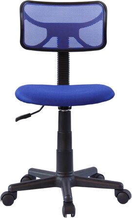 Дитяче обертове крісло IDIMEX Milan з сітчастим чохлом, синє - регульоване по висоті письмове крісло зі стійкою основою, обертове крісло для дитячої кімнати, дитяче обертове крісло макс. вантажопідйомність 50 кг