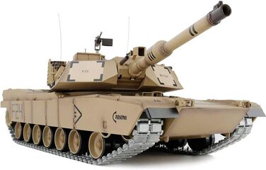 Радіокерований танк M1A2 Abrams 116 Heng Long з димом, звуком, металевими шестернями та гусеницями 2.4GHz Big Boyz