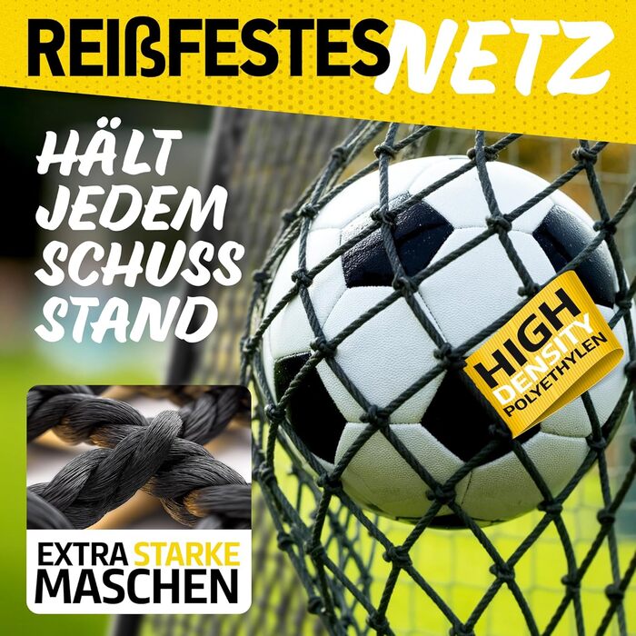 Футбольні ворота для дітей та дорослих у саду з антикорозійним покриттям - дитячі футбольні ворота, включаючи ґрунтові анкери для оптимальної стійкості - футбольні ворота з оббивкою по периметру 180 см x 120 см.