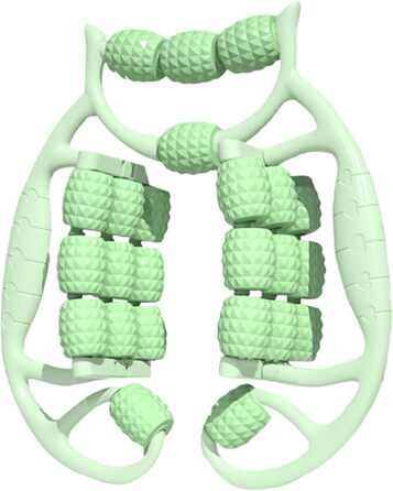 Ролик для масажу ніг 24-колісний масажер для ніг з затиском для рук - портативні аксесуари для масажу Ергономічні затискачі Масажер для руки, передпліччя, м'язів ніг, зеленого кольору