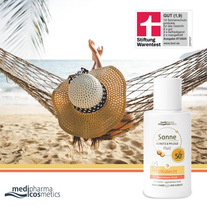 Сонцезахисний флюїд з SPF 50 від medipharma cosmetics, матуючий з ефектом контролю жирності