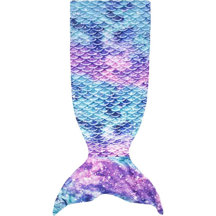 Класична ковдра Catalonia &quotХвіст русалки&quot, м&39яка тепла плюшева флісова ковдра-спальний мішок, 155 x 50 см, візерунок з риб&39ячої луски, зоряне небо