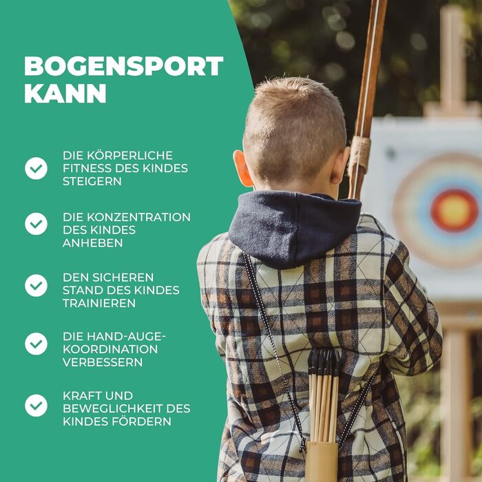 Набір лука та стріл для початківців – спортивний комплект з 15 стрілами, сагайдаком, сумкою та мішенями