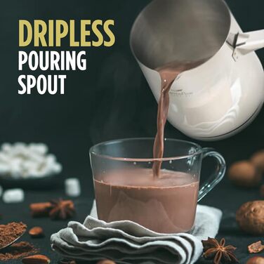 Індукційний горщик мокко з нержавіючої сталі ROSMARINO 300 мл - сучасний турецький кавник Cezve з 3-шаровою сталевою основою (300