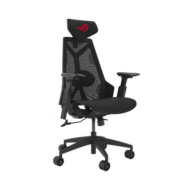 Ігрове крісло ASUS ROG Destrier Ergo Core (ергономічне ігрове крісло, підлокітники з поворотом на 360 градусів та висотою до 14 см для мобільних ігор, нейлонова рама, сітка, регульована поперекова опора та підголівник) ROG Destrier Ergo Core Black