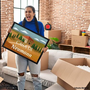 Килимок для дверей Casa Di Toskana - персоналізований з вашим прізвищем - для будинків відпочинку в Італії, літніх канікул, літнього декору, італійської атмосфери, Флоренції, Сієни, подорожей, Європи, лавандових полів