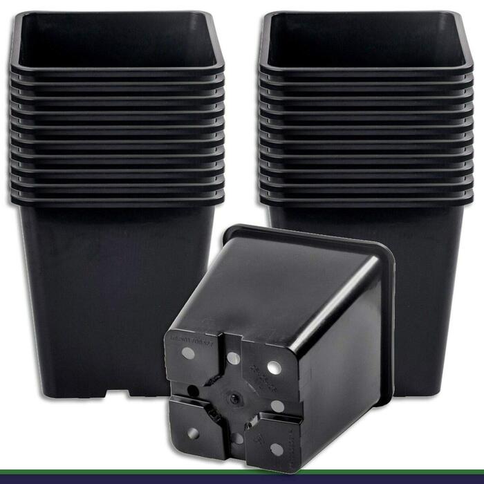 Горщик для рослин 11 L чорний 25x25x26 см Горщик для квітів Кашпо Горщики для рослин, 20 шт.