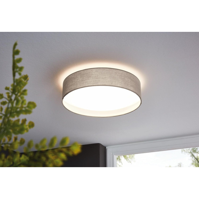 Стеля LED-світильник EGLO Pasteri, текстильний плафон для спальні, 320 мм
