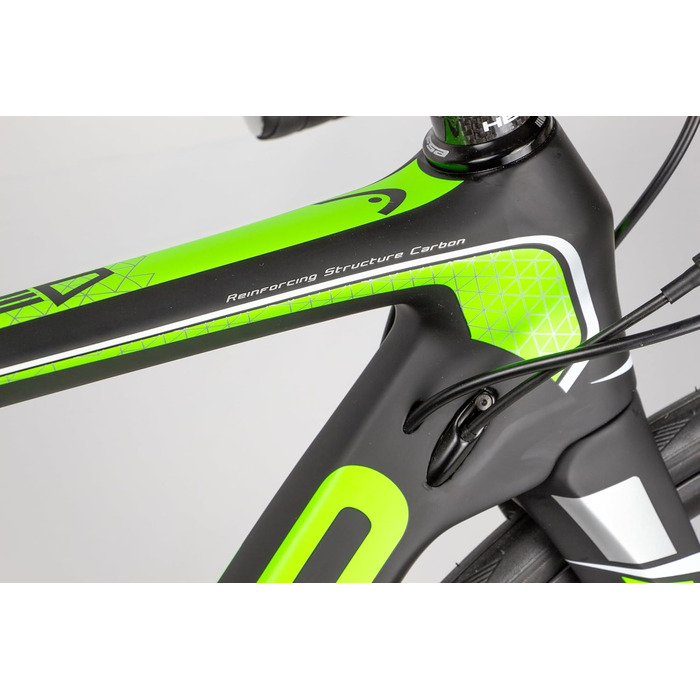 Унісекс-велосипед Head I-Speed Race для дорослих, матовий чорний/зелений 52