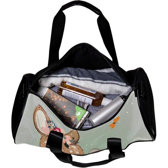 Спортивна сумка, маленька дорожня сумка, сумка для шопінгу та йоги, з дизайном Пташка-Олень, сумка для фітнесу на відкритому повітрі, ручна поклажа