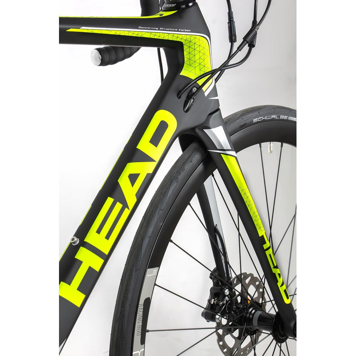 Велосипед Head Unisex I-Speed Team для дорослих, матовий чорний/жовтий, 54