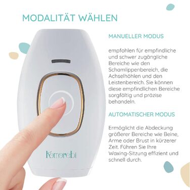 Лазерний епілятор постійний - епіляція для чоловіків і жінок, 999 990 спалахів, лазерна епіляція з автоматичним і ручним режимом, лазерна епіляція