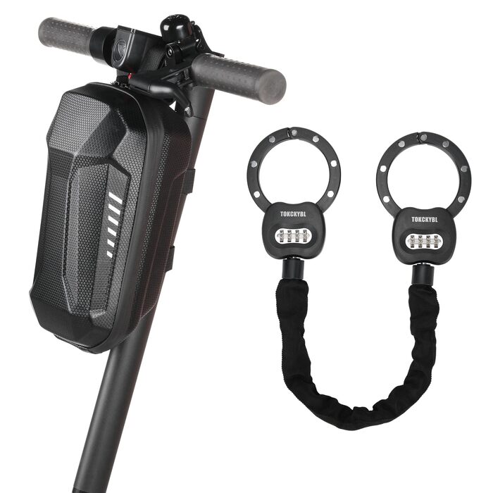 Міцний ланцюговий замок з кодом та чохлом 94 см x 8 мм, 4-значний цифровий код вологостійкий, захист від прослуховування та корозії для електросамокатів, велосипедів, мотоциклів. Надійний кодовий замок з ланцюгом та чохлом.