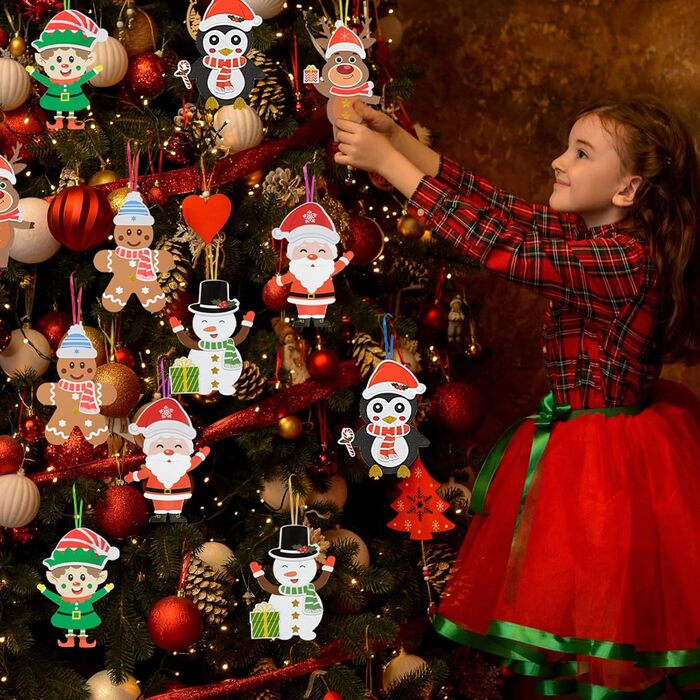 Набір для творчості LAMEK, 12 шт., різдвяні фігурки EVA