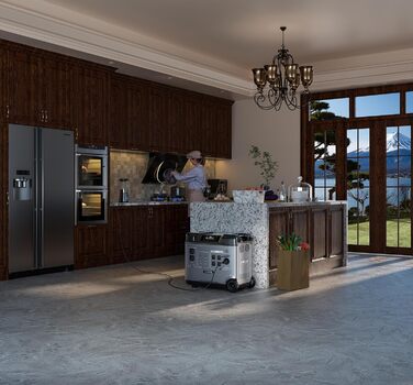 Сонячний генератор OUKITEL P5000 Pro із сонячною панеллю 500 Вт, електростанцією 5120 Втгод із 5 розетками змінного струму по 4000 Вт (пікова потужність 8000 Вт), швидкою зарядкою 1800 Вт, домашнім аварійним джерелом живлення, резервним акумулятором P5000