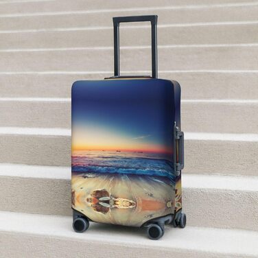 Чохол для валізи з морським принтом BAFAFA, еластичний захист від подряпин та пилу, чорний, розмір 90