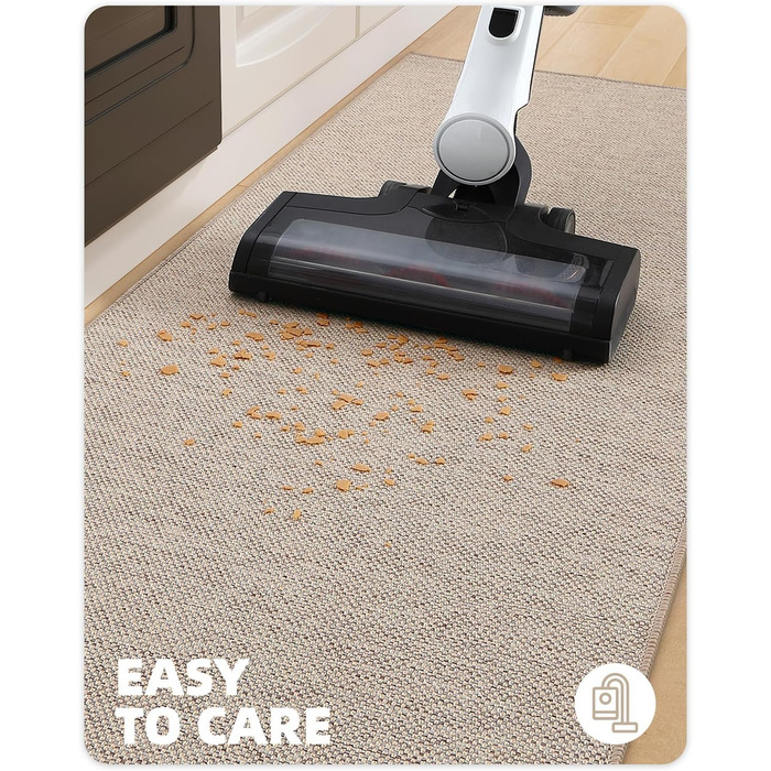 Килимки для кухні COLOR&GEOMETRY, нековзні, що праються, 43x120 см, тонка тканина 4 мм, кухонний килимок на гумовій основі, абсорбуючі, легко очищаються, килимки для підлоги перед раковиною, для коридору, бежевий, 43 x 120 см (прямокутний)