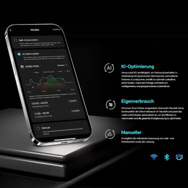 КВт Venus-E 3.0 Нова версія Балконна електростанція-накопичувач 0 ПДВ, Менша. Легша. Ефективніша. Річна економія 1310. Система накопичення енергії MARSTEK зі зв&39язком змінного струму. Сонячний накопичувач &quotвсе в одному&quot., 5,12