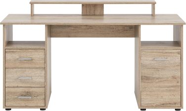 Письмовий стіл Schildmeyer Niels 701703, з полицею для 2 моніторів, декор дикого дуба