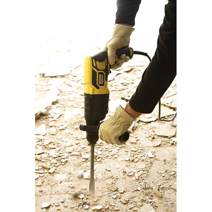 Перфоратор Stanley FatMax 750 Вт SDS-plus FME500K (1,8 джоулів, пневматичний ударний механізм, обертання вправо/вліво, для ударног