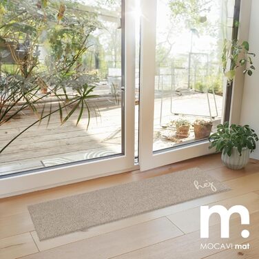 Килимок MOCAVI для дверей, парковка для взуття, 30x100 см, що прається, бежевий, Hej Scandi, килимок для взуття, довгий, вузький, без взуття, декоративний для входу, для приміщень, для вулиці, килимок для передніх дверей, килимок для багажника, 30x100 см,