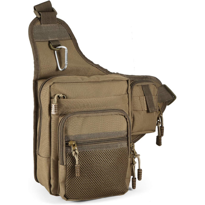 Рибальська сумка Lixada з відділеннями, багатофункціональна, водонепроникна, 32 x 39 x 12 см хакі