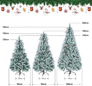 Штучна ялинка з ефектом сніга 160 см Homewit