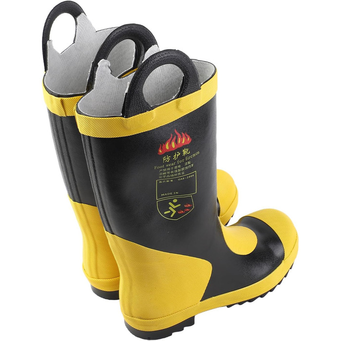 Високі аварійно-рятувальні чоботи, термостійка ізоляція, нековзні гумові вогнестійкі чоботи, легкі та дихаючі. Гарна теплоізоляція забезпечує комфорт. Розмір 42.