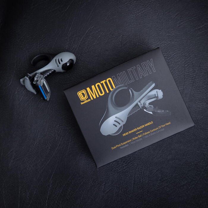 Чоловіча бритва для гоління голови та черепа HeadBlade Military Moto - революційна подвійна активна підвіска