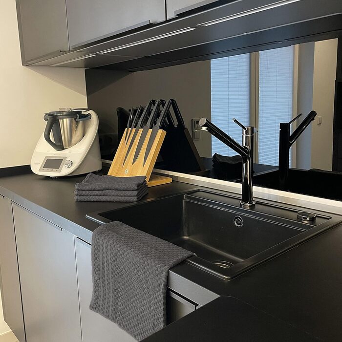 Набір з 10 чайних рушників, 45x60 см, бавовна, сірий Сірий 45 x 60 см