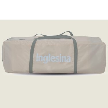 Дорожнє ліжечко Inglesina Lodge, сірий колір, сучасний дизайн, подвійна висота, зручне та портативне, захист від комах, багатофункціональне