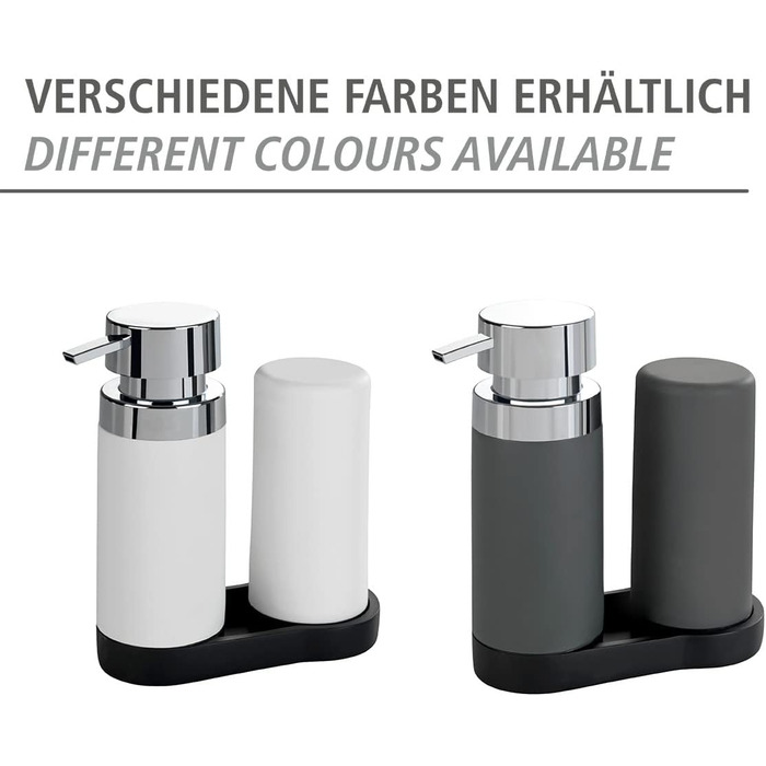 Ополіскувач сірий, 250 мл кожна, багаторазова станція для миючих засобів і мила, 15 x 18 x 7 см, сірий