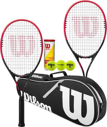 Набір з двох тенісних ракеток Wilson Federer, сумки для ракеток Wilson Advantage та 3 тенісних м'ячів Championship