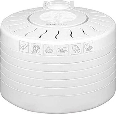 Дегідратор Clatronic DR 2751, 250 Вт із захистом від перегріву, сушить фрукти, овочі, зелень, м'ясо та багато іншого, змінне використання завдяки 5 рівням, які можна штабелювати, DR 2751 Single