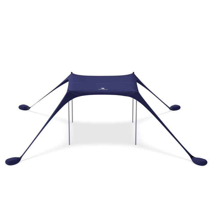 Міні-пляжний намет SUN NINJA від сонця - Маленьке пляжне сонцезахисне вітрило - Пляжний намет UPF50 з сумкою для перенесення - Півтінь - Легкий дорожній сонцезахисний намет - Пляжний намет - Sun Tent Nano Navy